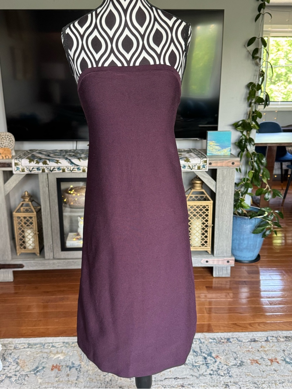 Babaton Strapless Plum Tube Dress